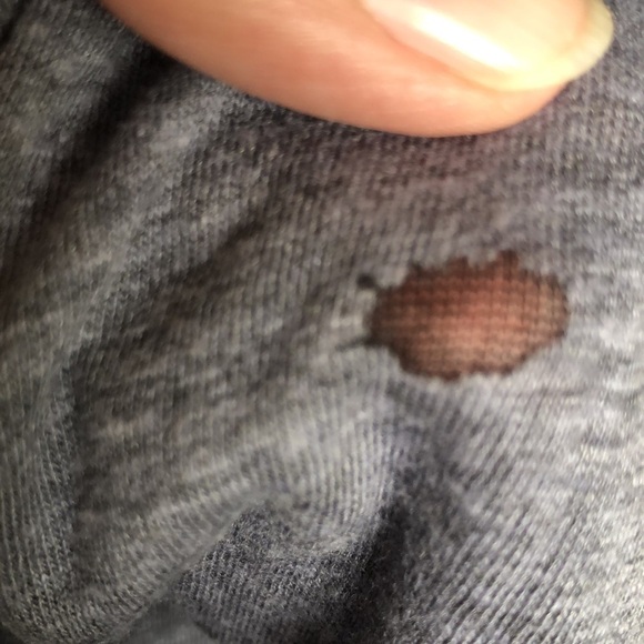 Michael Lauren Top Pullover Long Sleeve Distressed Holes Vintage Inspired Gray - Picture 9 of 10